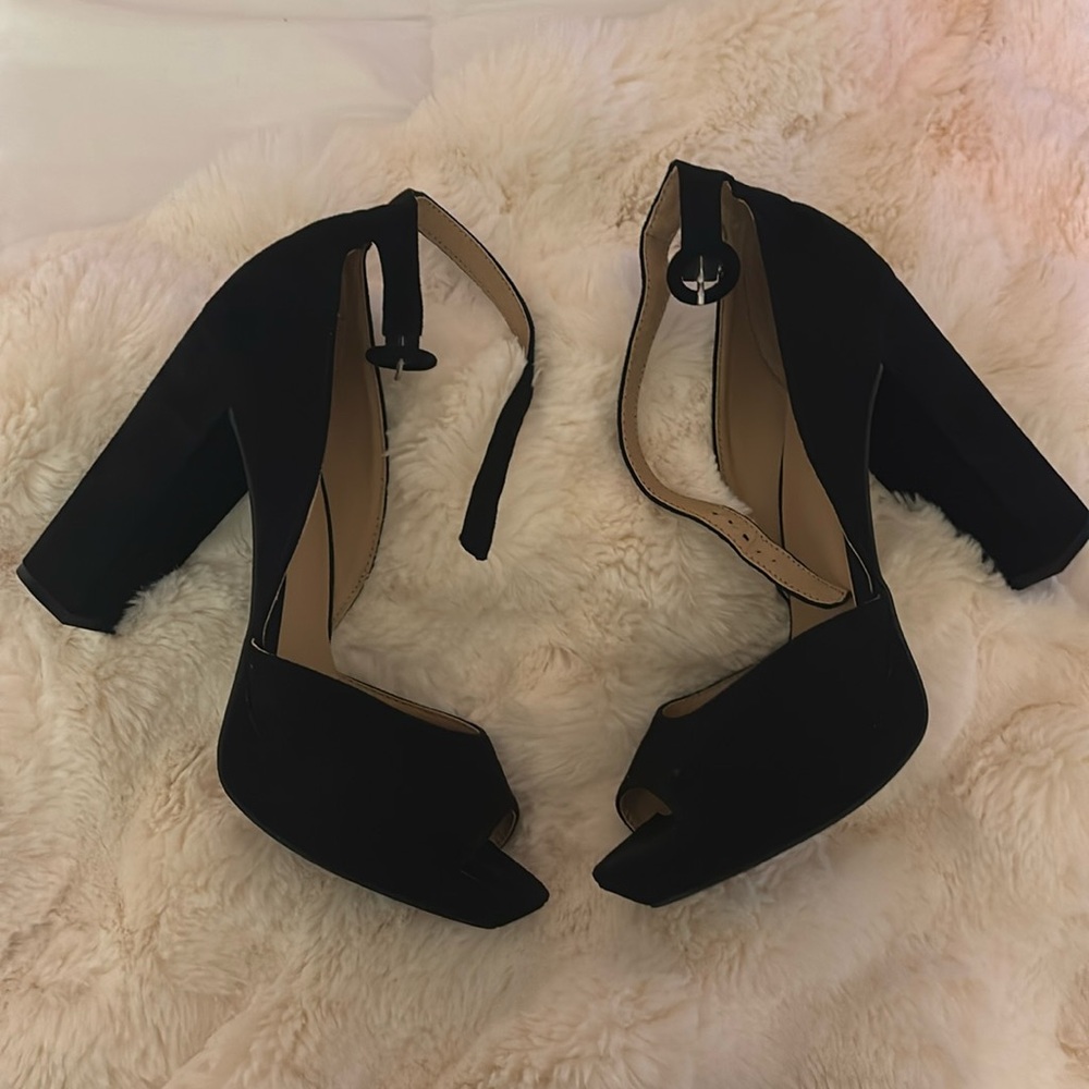 Black high top heels